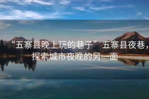 “五寨縣晚上玩的巷子”五寨縣夜巷，探索城市夜晚的另一面