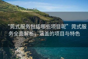 “莞式服務(wù)包括哪些項(xiàng)目呢”莞式服務(wù)全面解析，涵蓋的項(xiàng)目與特色