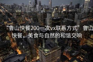 “魯山快餐200一次vx聯(lián)系方式”魯山快餐，美食與自然的和諧交響