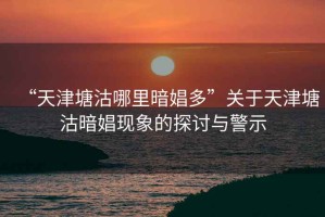 “天津塘沽哪里暗娼多”關(guān)于天津塘沽暗娼現(xiàn)象的探討與警示