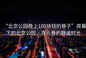 “北京公園晚上100塊錢的巷子”夜幕下的北京公園，百元巷的靜謐時(shí)光