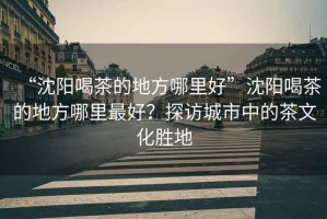 “沈陽(yáng)喝茶的地方哪里好”沈陽(yáng)喝茶的地方哪里最好？探訪城市中的茶文化勝地