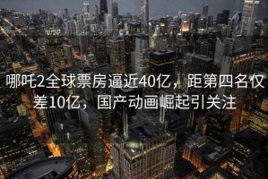 哪吒2全球票房逼近40億，距第四名僅差10億，國產動畫崛起引關注