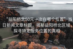 “益陽橋北50元一次在哪個(gè)位置”當(dāng)日新聞文章標(biāo)題，揭秘益陽橋北區(qū)域，探尋特定服務(wù)位置的真相