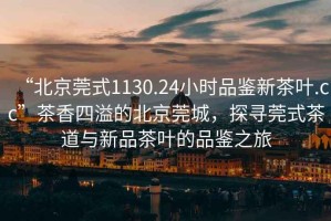 “北京莞式1130.24小時品鑒新茶葉.cc”茶香四溢的北京莞城，探尋莞式茶道與新品茶葉的品鑒之旅