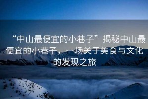 “中山最便宜的小巷子”揭秘中山最便宜的小巷子，一場(chǎng)關(guān)于美食與文化的發(fā)現(xiàn)之旅