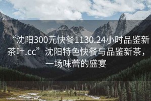 “沈陽(yáng)300元快餐1130.24小時(shí)品鑒新茶葉.cc”沈陽(yáng)特色快餐與品鑒新茶，一場(chǎng)味蕾的盛宴