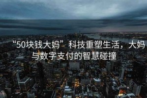 “50塊錢大媽”科技重塑生活，大媽與數(shù)字支付的智慧碰撞