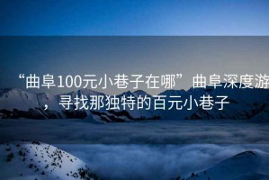 “曲阜100元小巷子在哪”曲阜深度游，尋找那獨特的百元小巷子