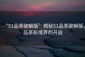 “51品茶破解版”揭秘51品茶破解版，品茶新境界的開啟