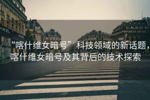 “喀什維女暗號”科技領(lǐng)域的新話題，喀什維女暗號及其背后的技術(shù)探索