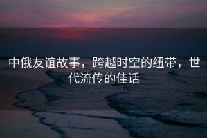 中俄友誼故事，跨越時(shí)空的紐帶，世代流傳的佳話