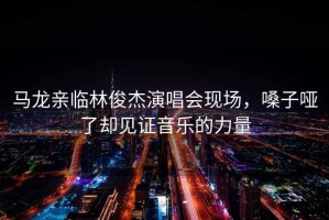 馬龍親臨林俊杰演唱會現(xiàn)場，嗓子啞了卻見證音樂的力量