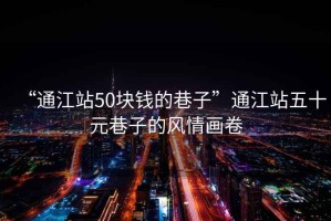 “通江站50塊錢的巷子”通江站五十元巷子的風情畫卷