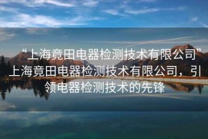 “上海竟田電器檢測技術(shù)有限公司”上海竟田電器檢測技術(shù)有限公司，引領(lǐng)電器檢測技術(shù)的先鋒