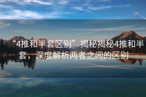 “4推和半套區(qū)別”揭秘揭秘4推和半套，深度解析兩者之間的區(qū)別