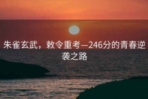 朱雀玄武，敕令重考—246分的青春逆襲之路