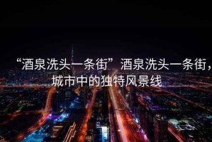 “酒泉洗頭一條街”酒泉洗頭一條街，城市中的獨(dú)特風(fēng)景線