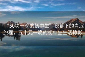 “50塊一晚的初中生”夜幕下的青澀旅程，五十元一晚的初中生生活掠影