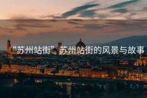 “蘇州站街”蘇州站街的風景與故事