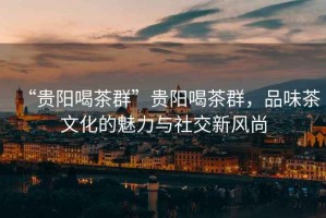 “貴陽喝茶群”貴陽喝茶群，品味茶文化的魅力與社交新風尚