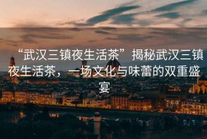“武漢三鎮(zhèn)夜生活茶”揭秘武漢三鎮(zhèn)夜生活茶，一場文化與味蕾的雙重盛宴