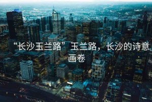 “長沙玉蘭路”玉蘭路，長沙的詩意畫卷