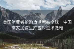 美國消費者搶購熱潮席卷全球，中國商家加速生產(chǎn)應(yīng)對需求激增