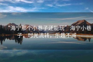 “海寧那個(gè)小巷子還能玩”海寧小巷子，時(shí)光流轉(zhuǎn)，樂(lè)趣不減