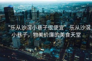 “樂從沙滘小巷子很便宜”樂從沙滘小巷子，物美價廉的美食天堂