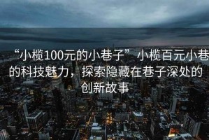 “小欖100元的小巷子”小欖百元小巷的科技魅力，探索隱藏在巷子深處的創(chuàng)新故事