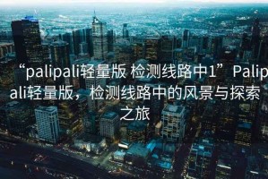 “palipali輕量版 檢測線路中1”Palipali輕量版，檢測線路中的風景與探索之旅