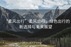 “柔風(fēng)出行”柔風(fēng)出行，綠色出行的新選擇與未來展望