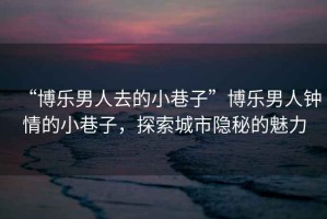 “博樂(lè)男人去的小巷子”博樂(lè)男人鐘情的小巷子，探索城市隱秘的魅力