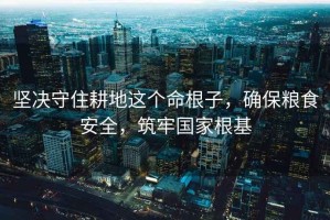 堅決守住耕地這個命根子，確保糧食安全，筑牢國家根基