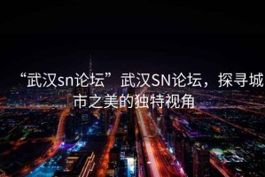 “武漢sn論壇”武漢SN論壇，探尋城市之美的獨特視角