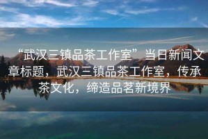 “武漢三鎮(zhèn)品茶工作室”當(dāng)日新聞文章標(biāo)題，武漢三鎮(zhèn)品茶工作室，傳承茶文化，締造品茗新境界