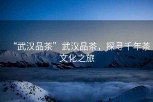 “武漢品茶”武漢品茶，探尋千年茶文化之旅