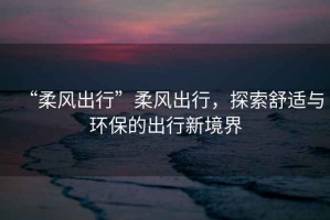 “柔風(fēng)出行”柔風(fēng)出行，探索舒適與環(huán)保的出行新境界