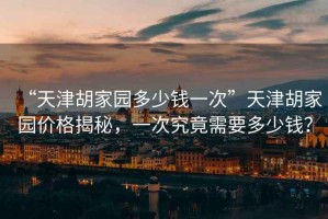“天津胡家園多少錢一次”天津胡家園價格揭秘，一次究竟需要多少錢？