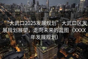 “大武口2025發(fā)展規(guī)劃”大武口區(qū)發(fā)展規(guī)劃展望，走向未來(lái)的藍(lán)圖（XXXX年發(fā)展規(guī)劃）