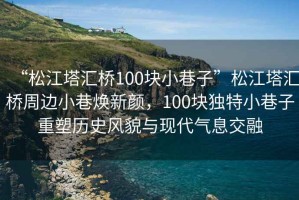 “松江塔匯橋100塊小巷子”松江塔匯橋周邊小巷煥新顏，100塊獨(dú)特小巷子重塑歷史風(fēng)貌與現(xiàn)代氣息交融