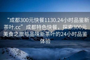 “成都300元快餐1130.24小時品鑒新茶葉.cc”成都特色快餐，探索300元美食之旅與品味新茶葉的24小時品鑒體驗
