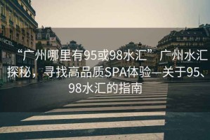 “廣州哪里有95或98水匯”廣州水匯探秘，尋找高品質(zhì)SPA體驗—關(guān)于95、98水匯的指南