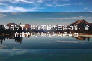 騰訊張軍，微信不提供已讀功能，旨在維護(hù)用戶隱私與溝通自由