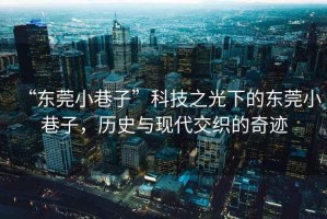 “東莞小巷子”科技之光下的東莞小巷子，歷史與現(xiàn)代交織的奇跡