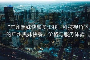 “廣州黑妹快餐多少錢”科技視角下的廣州黑妹快餐，價(jià)格與服務(wù)體驗(yàn)