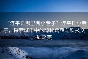 “連平縣哪里有小巷子”連平縣小巷子，探索城市中的隱秘角落與科技交織之美