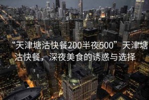 “天津塘沽快餐200半夜500”天津塘沽快餐，深夜美食的誘惑與選擇