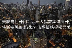 美股喜迎開門紅，三大指數(shù)集體高開，特斯拉股價漲超5%市場情緒提振顯著